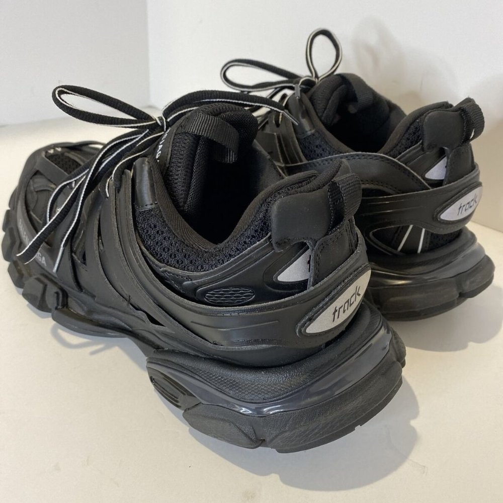 Balenciaga Black Track Trainers Mesh & Nylon Men’s Size 11 US 44 EUR with Bag - Picture 6 of 12